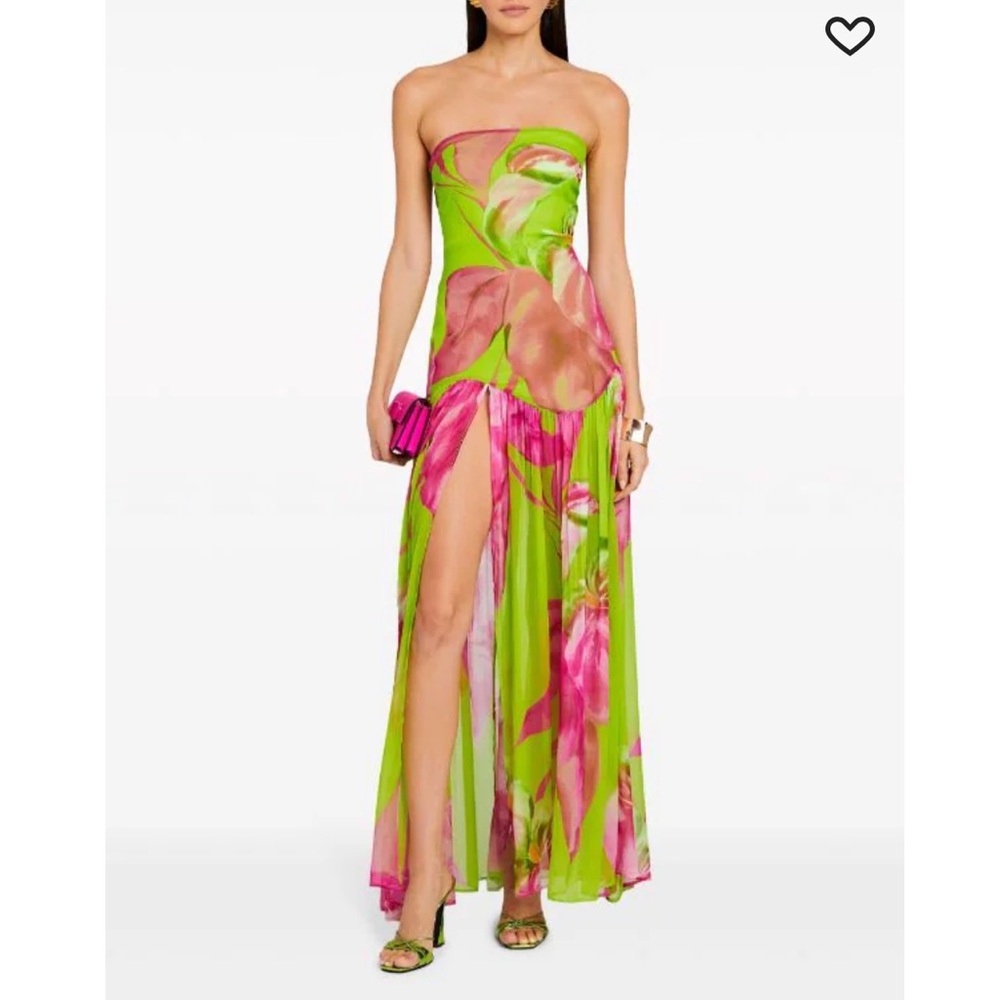 Strapless Floral Tube Dress